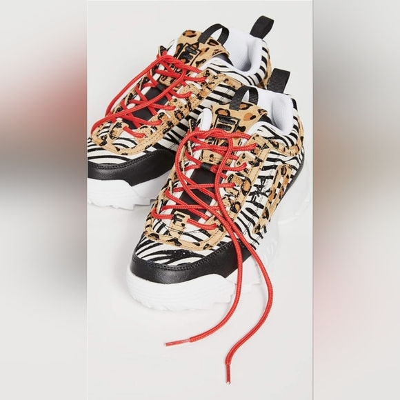 Fila Disruptor 2 leopard sneakers sz 8 - Picture 5 of 11